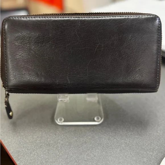 COACH Madison Leather Accordion Zip Wallet Purse. EUC Chocolate Brown - Picture 2 of 3